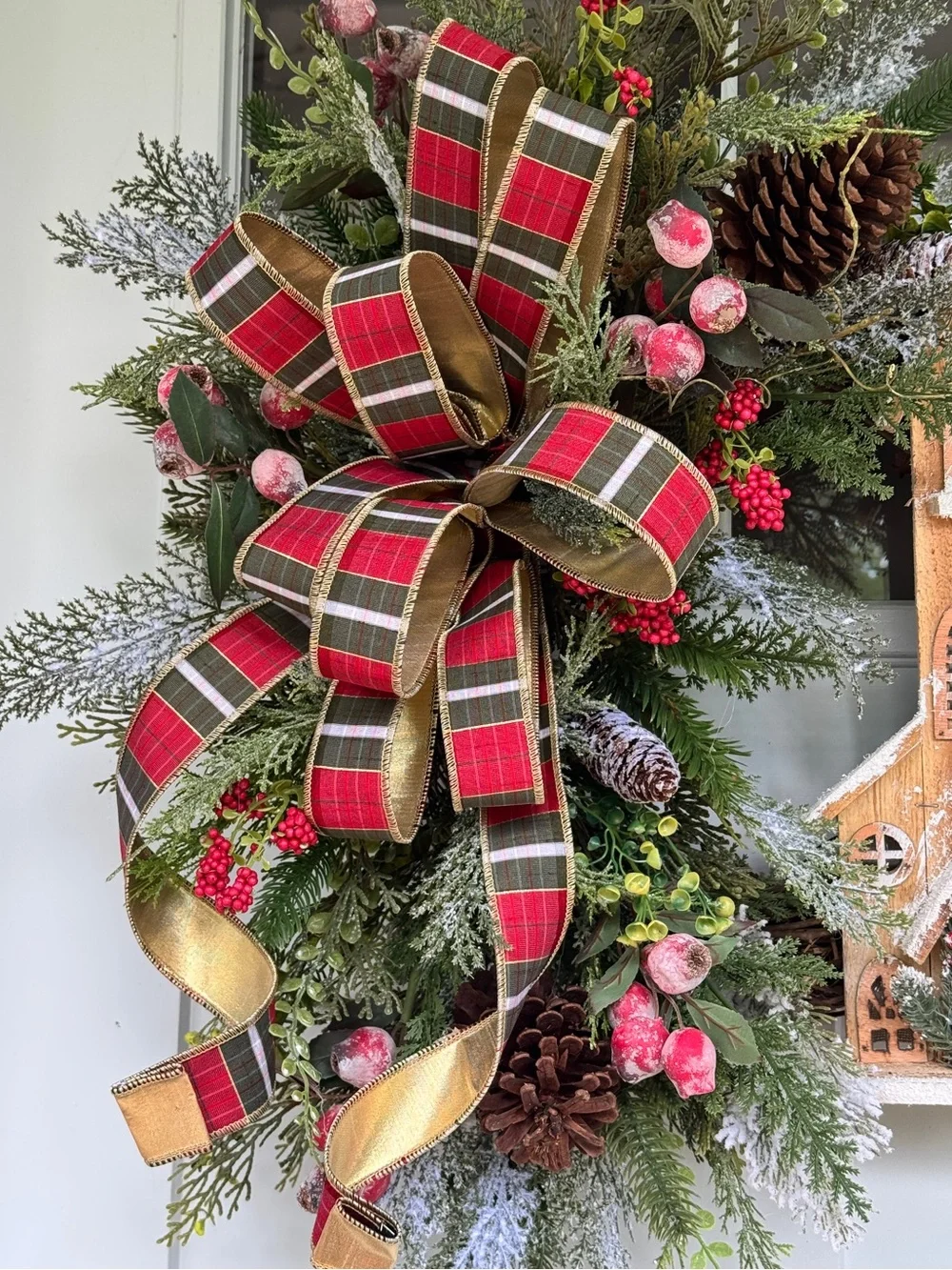 Large Rustic Christmas Winter Greenery Church Wreath